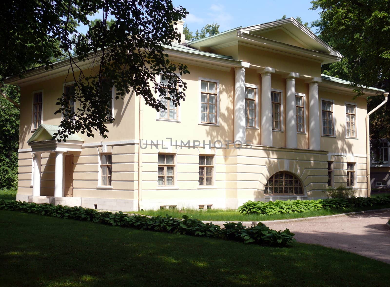 The bureau outhouse in Arkhangelskoye Estate. Moscow