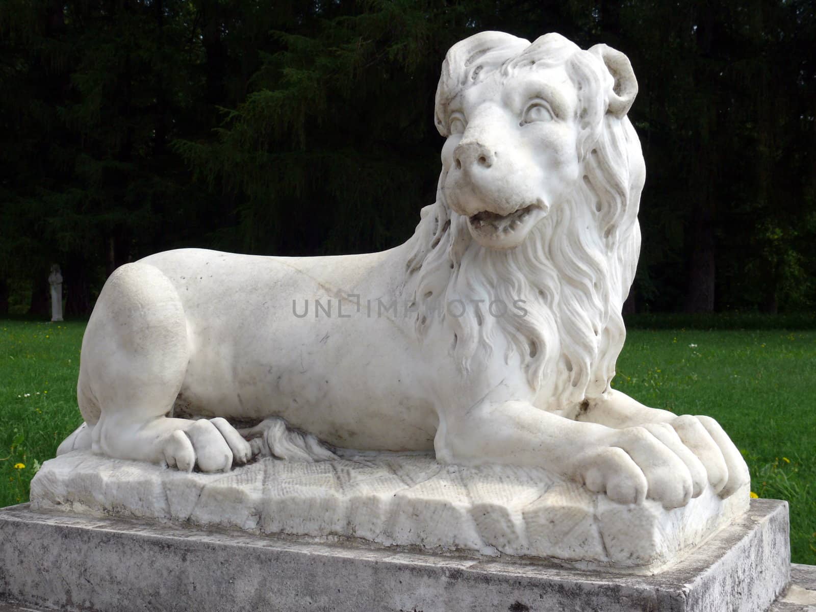 Monument in old terrace near the palace. Arkhangelskoye Estate. Moscow