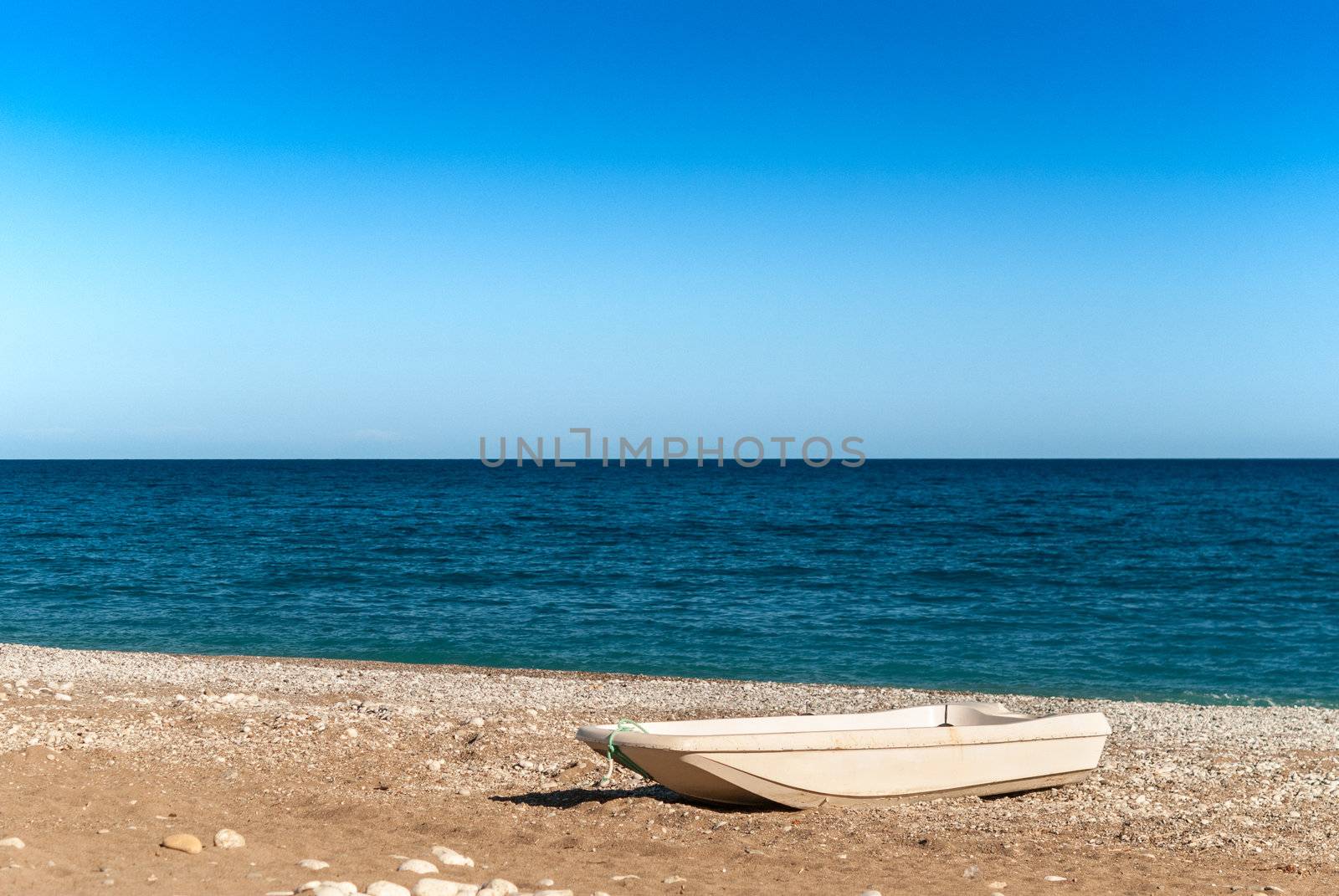 Boat on the beach by kirs-ua
