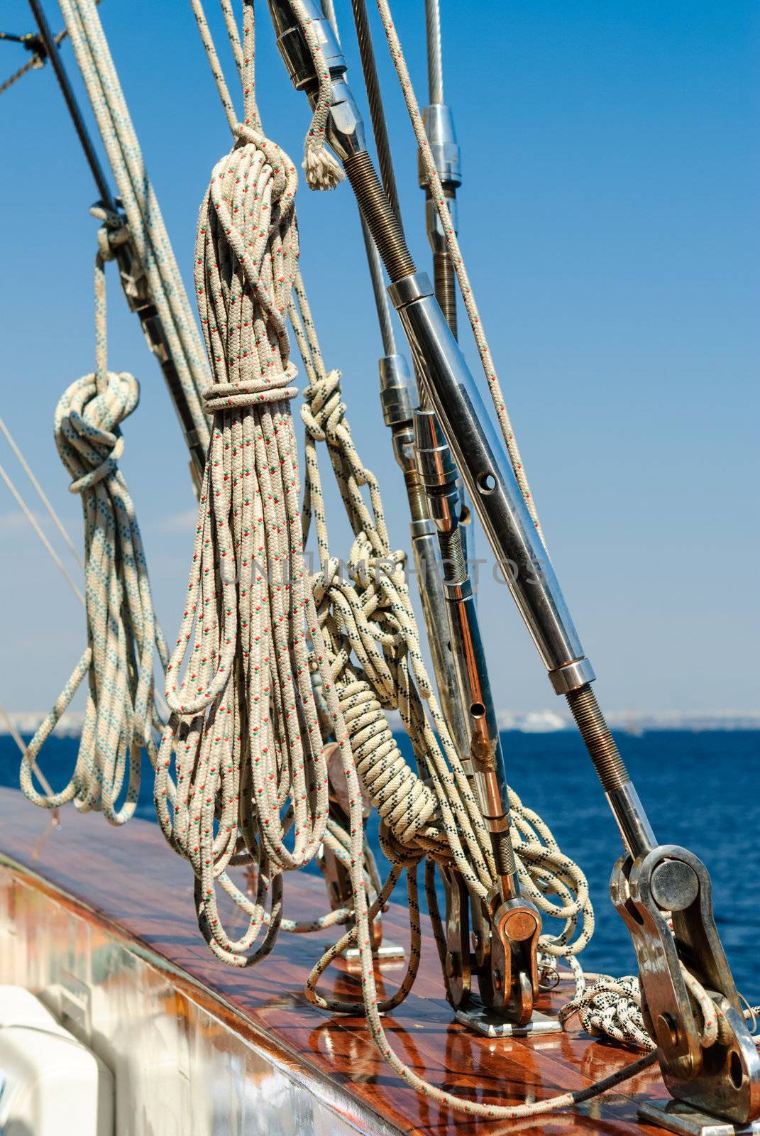 Rigging of an luxury sailing vessel