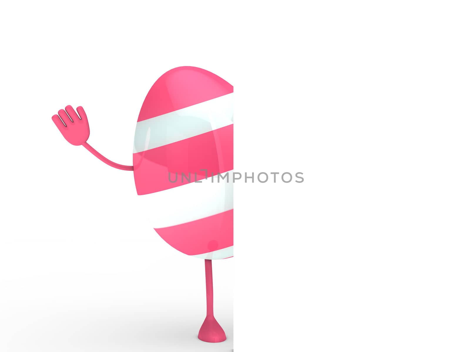 pink easter eggs with streak wave hand