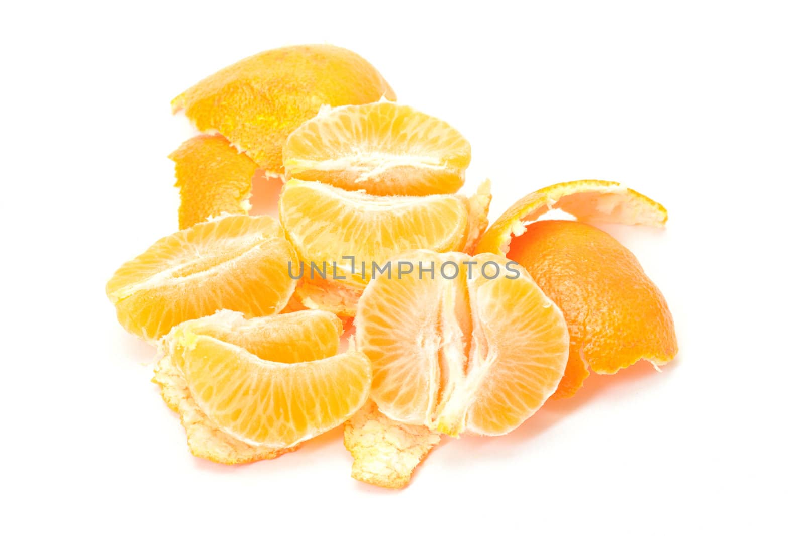 Peeled tangerine by Discovod