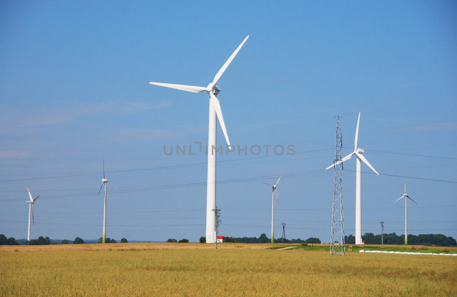 Wind turbines farm