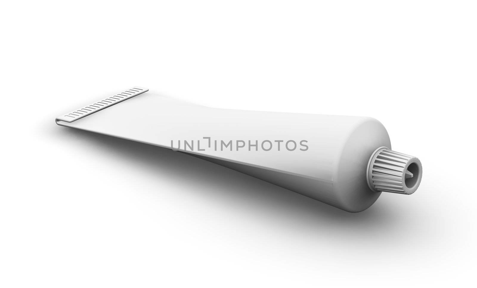 3D render of a blank tube