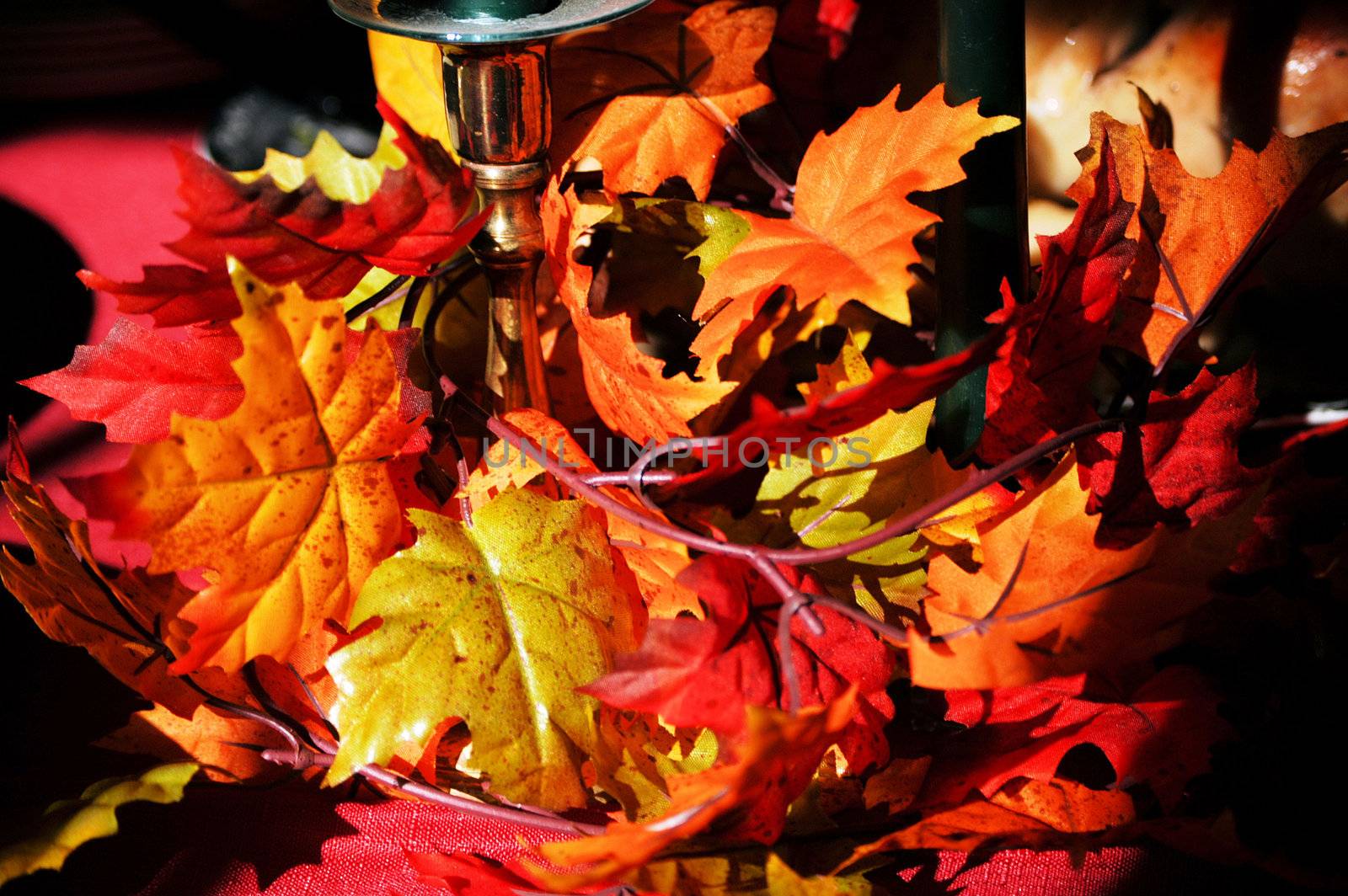 Fall table scene during the thanksgiving season