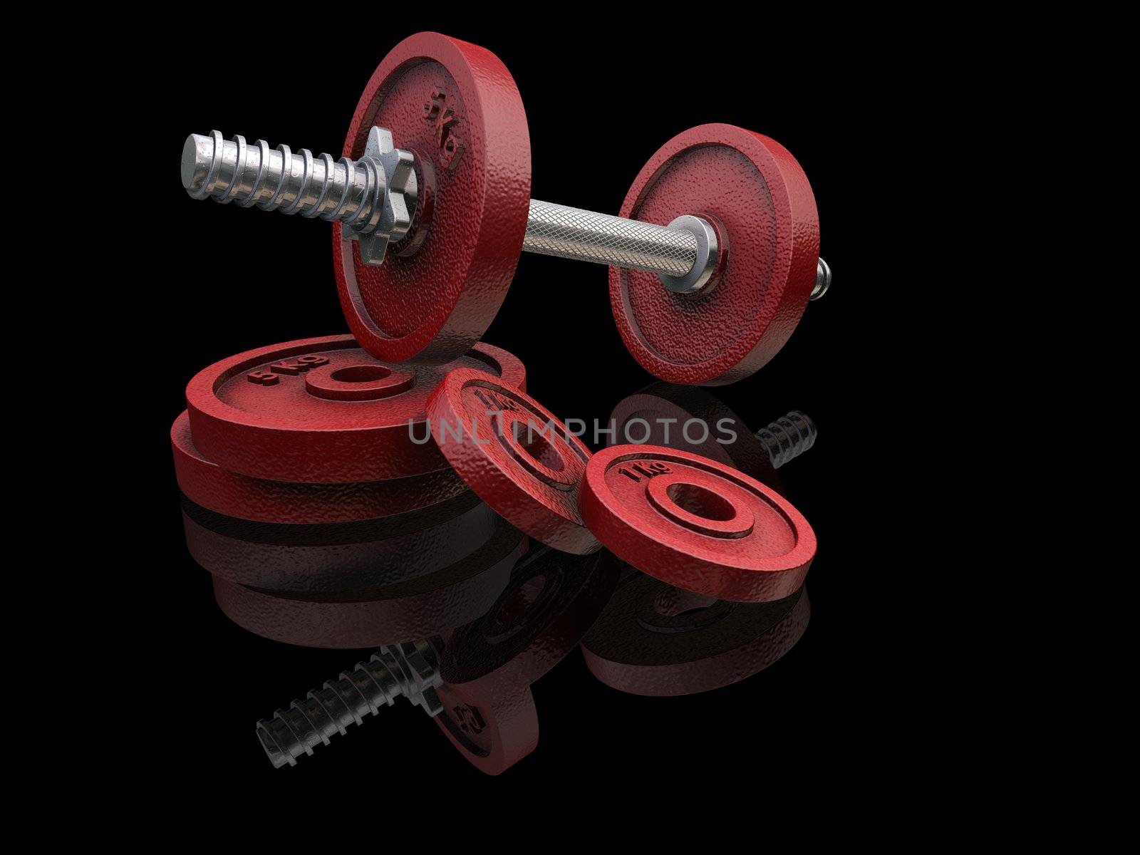 3D render of weights