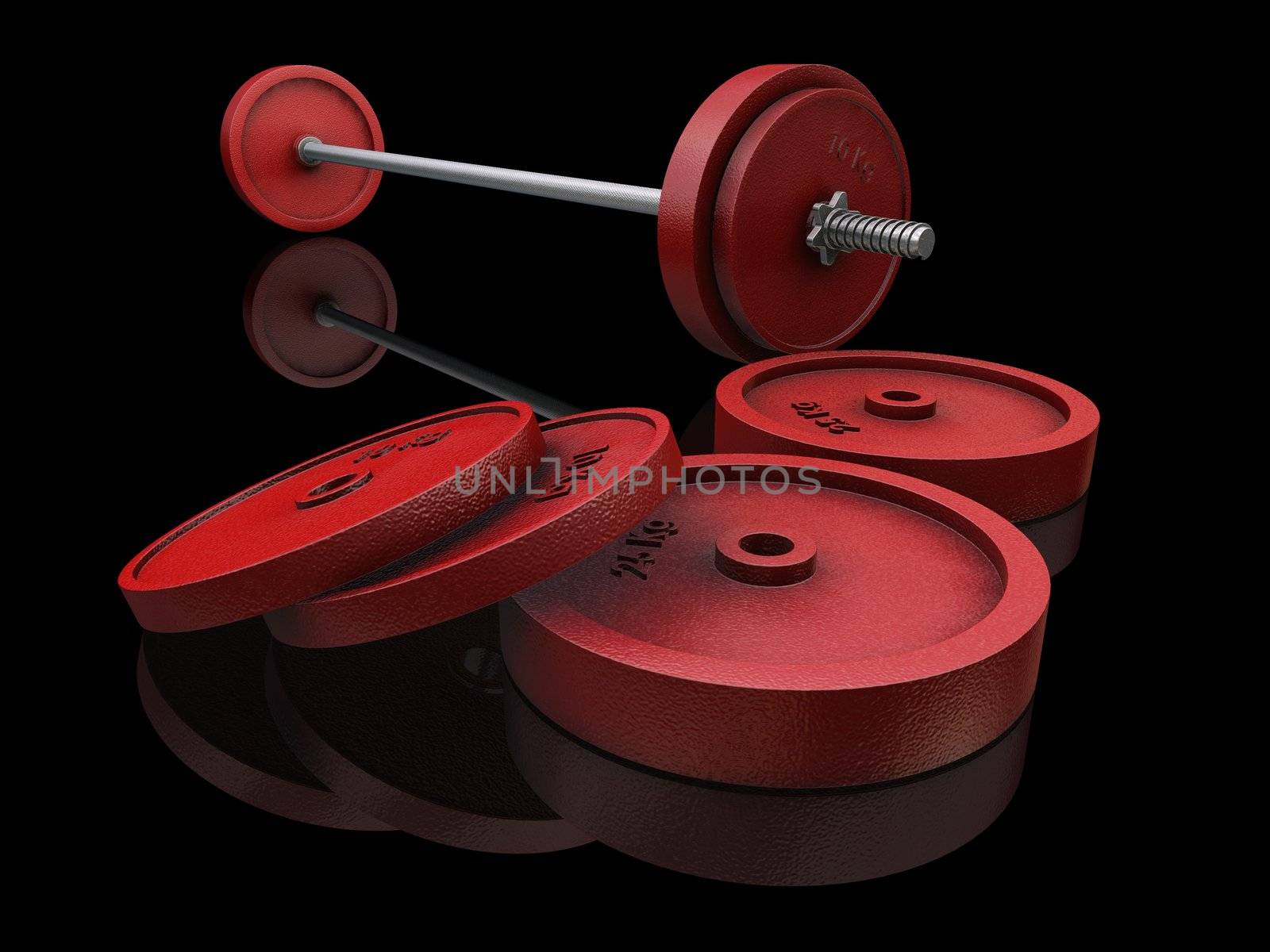 3D render of weights