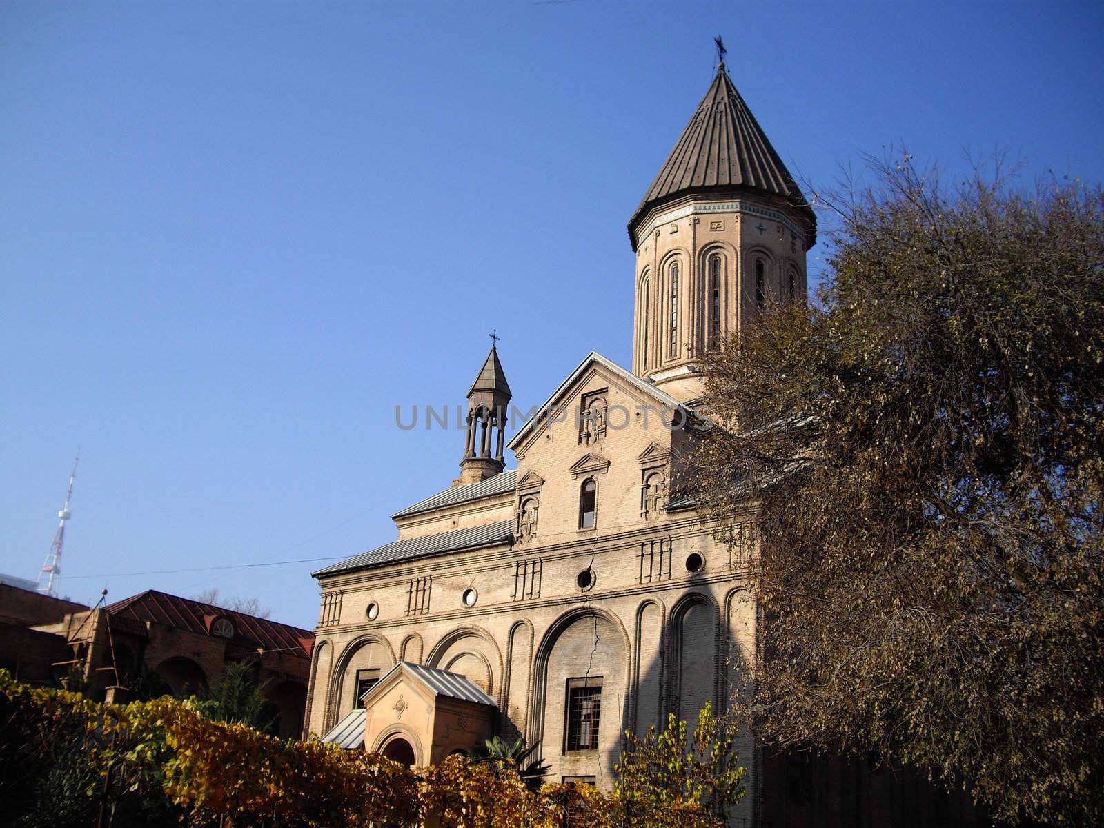 the cathedral of St. Noroshen in Tbilisi downtown
