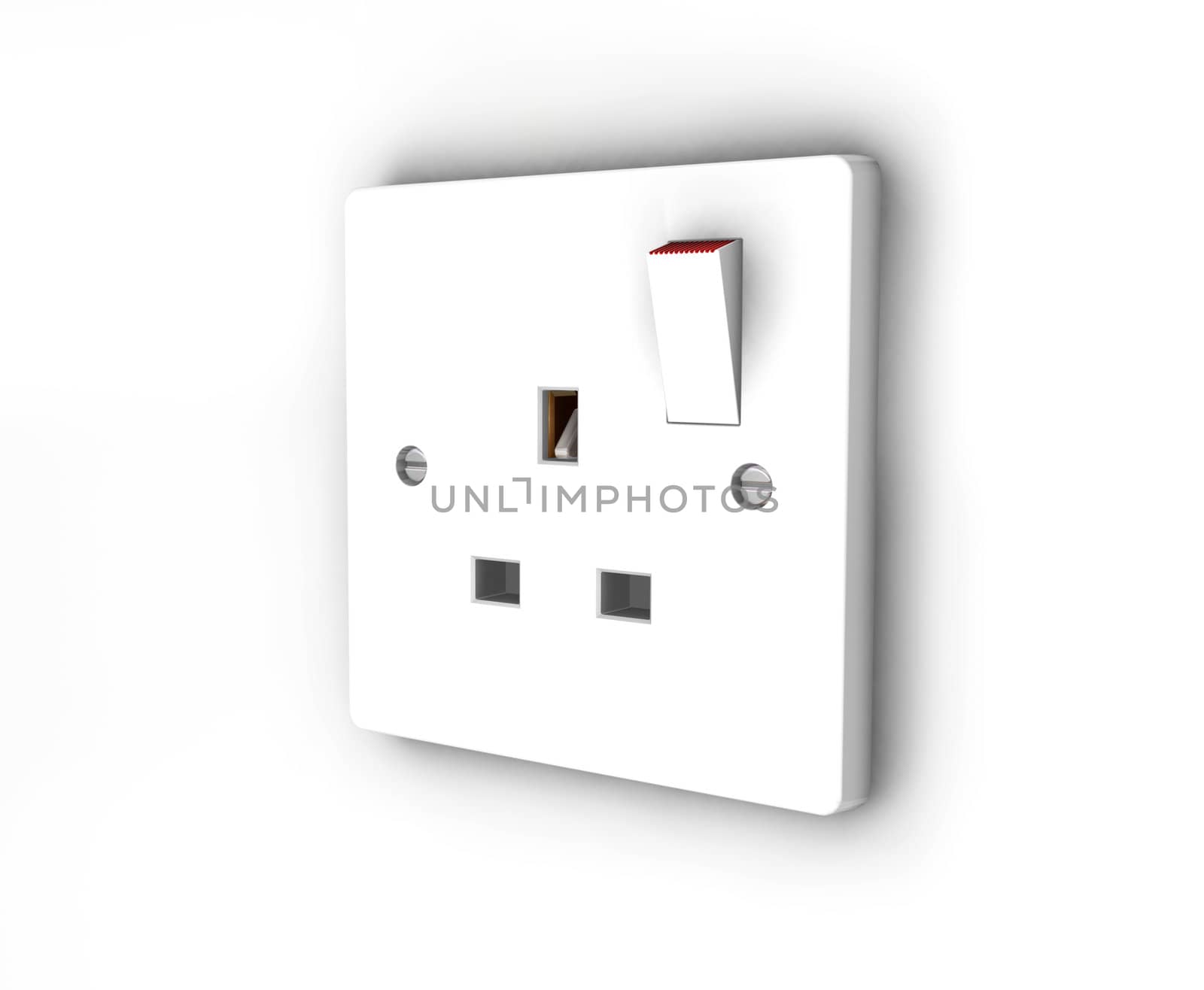 3D render of a plug socket