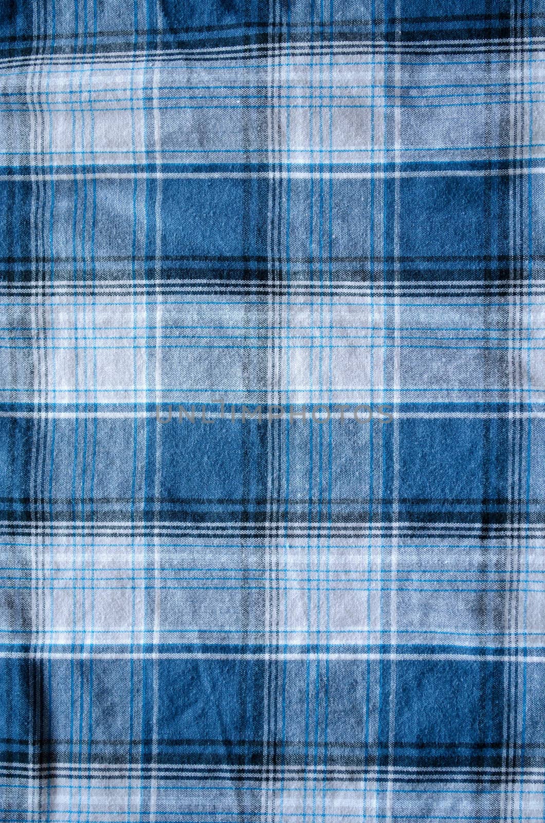 closeup of shirt cotton fabric material and square shape ornaments background.