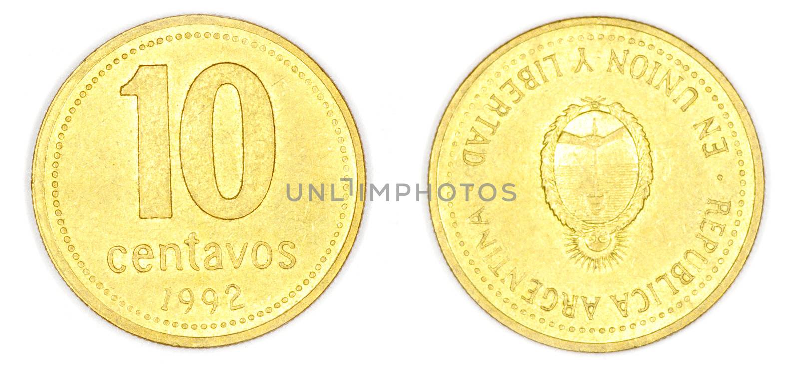 coin isolated on a white