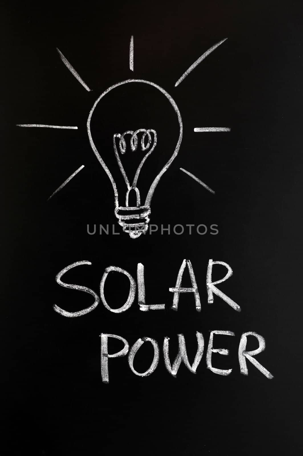 Light bulb, Solar power by bbbar