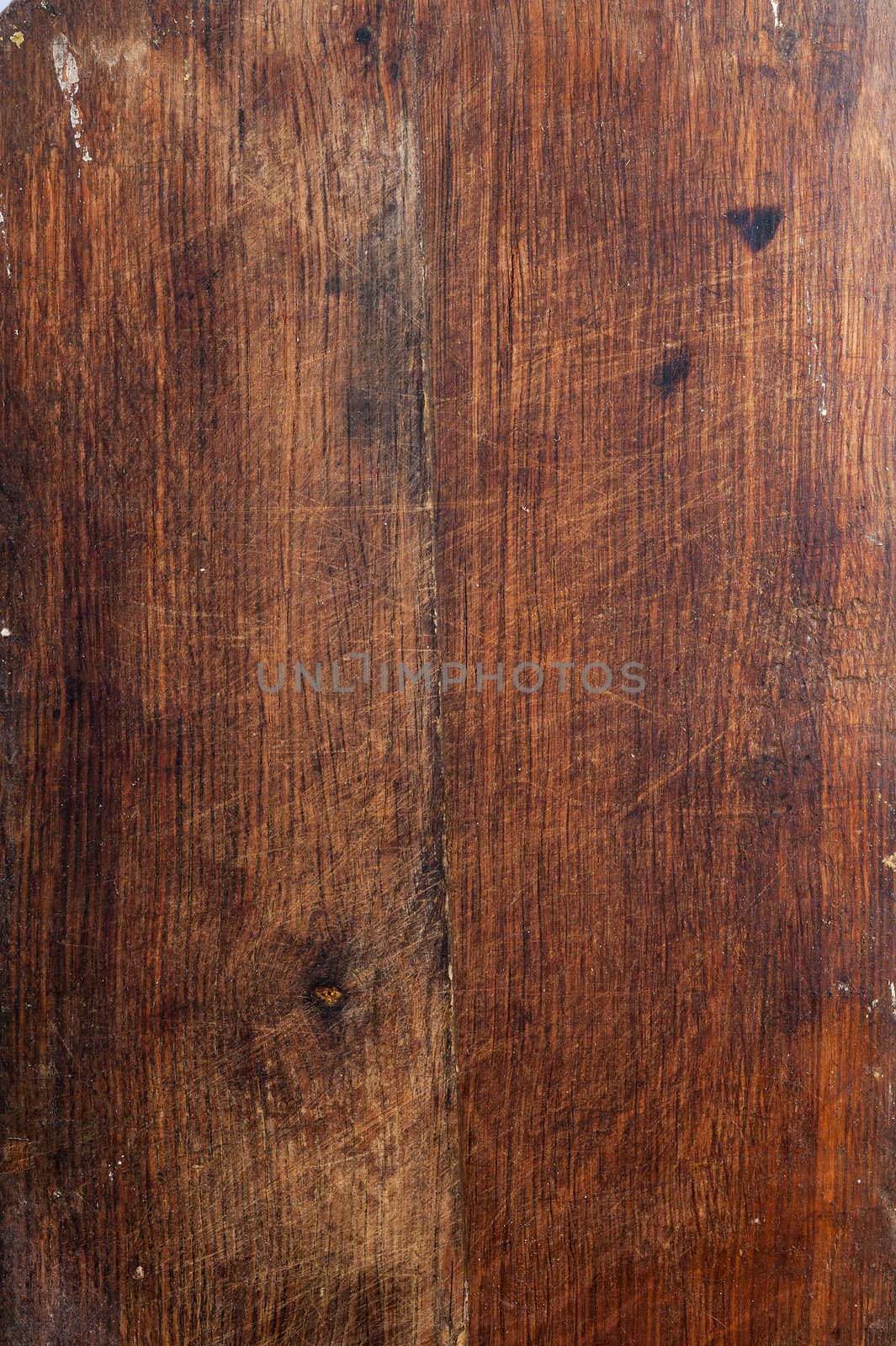 Surface of the old wooden planks oak kitchen board