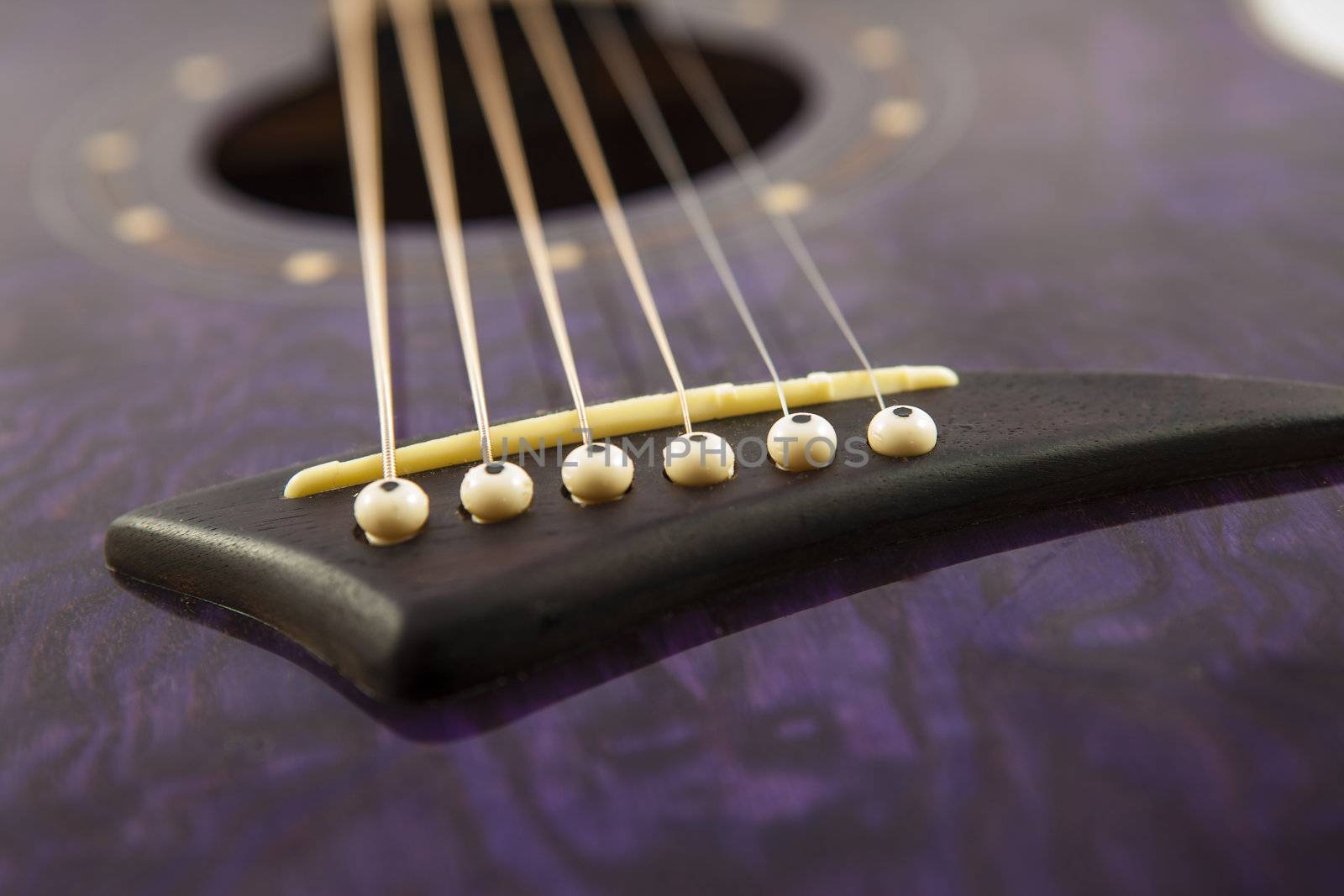 Detail shots of a beautiful acoustic electric guitar