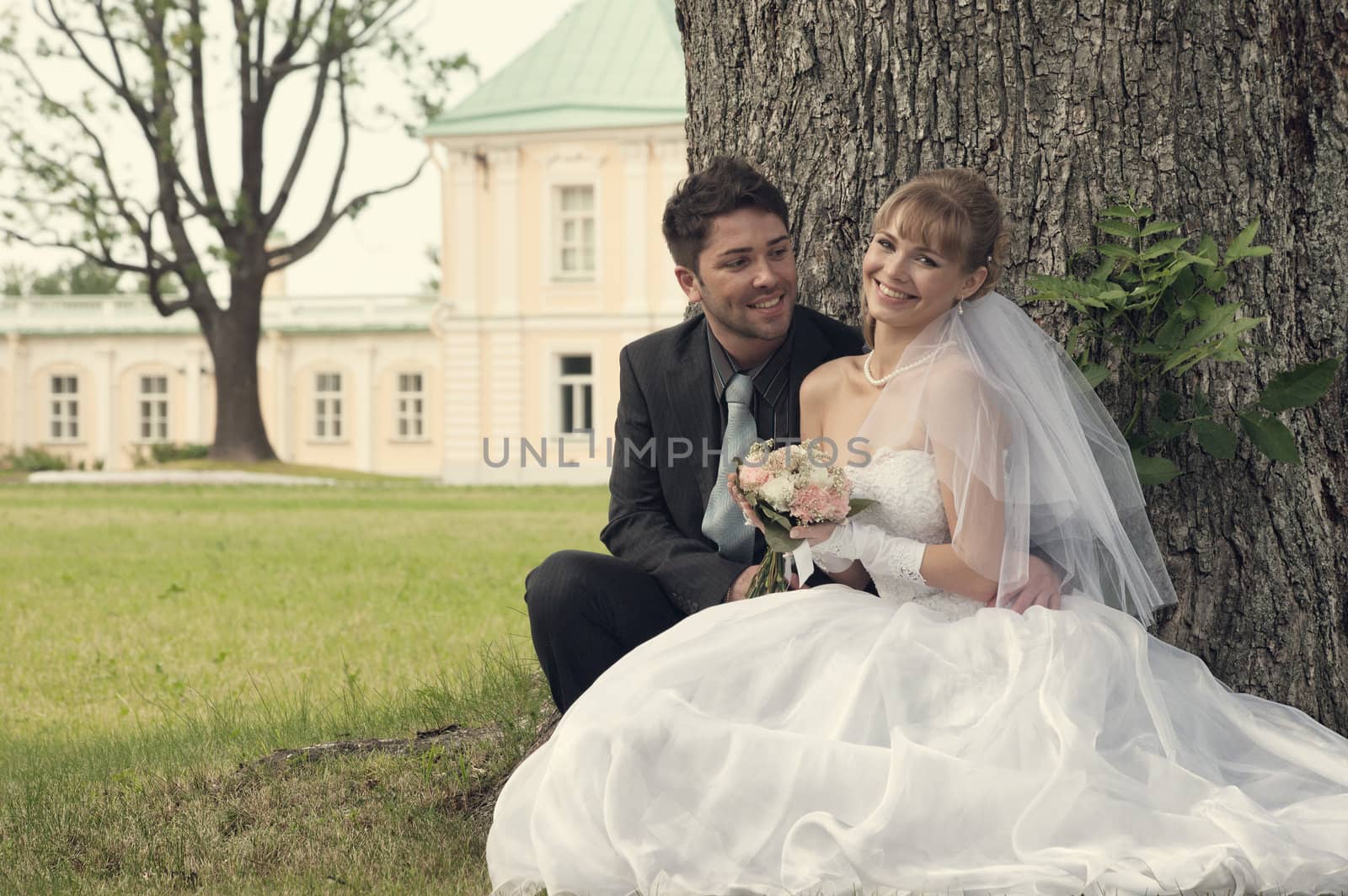 wedding in the territory of a palace of Menshikov