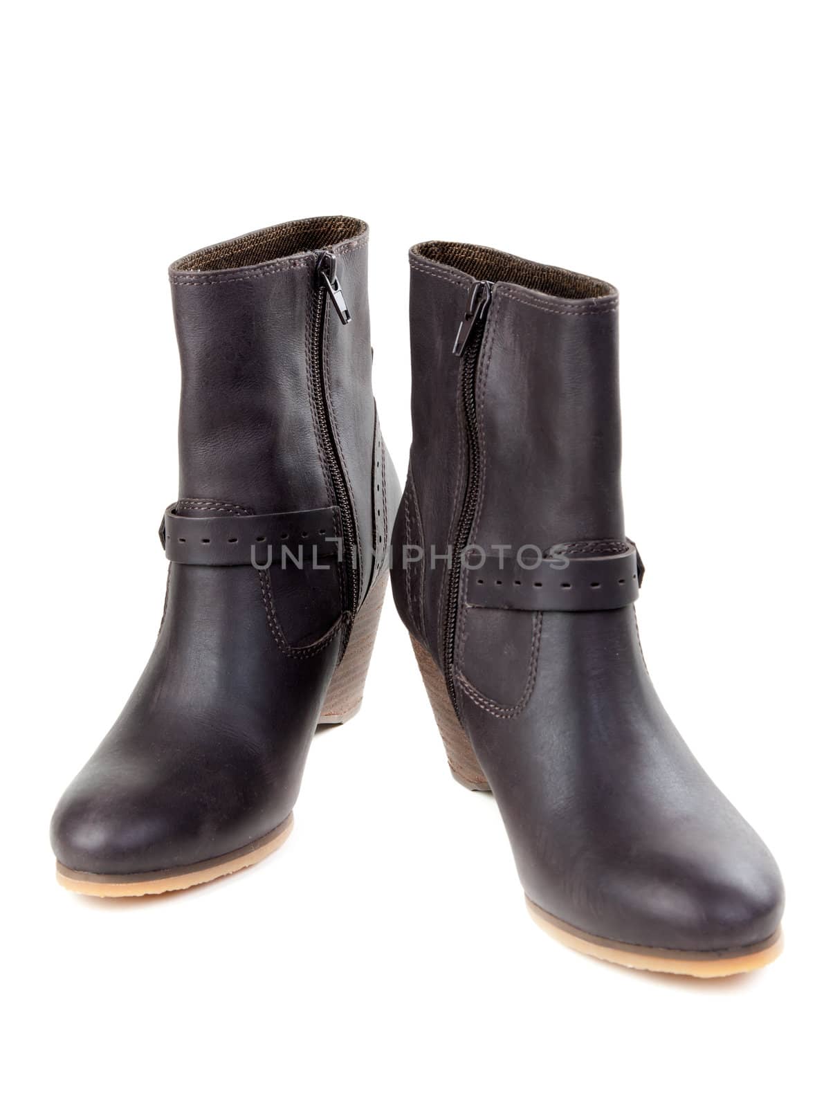 A pair of female shoes isolated on white background