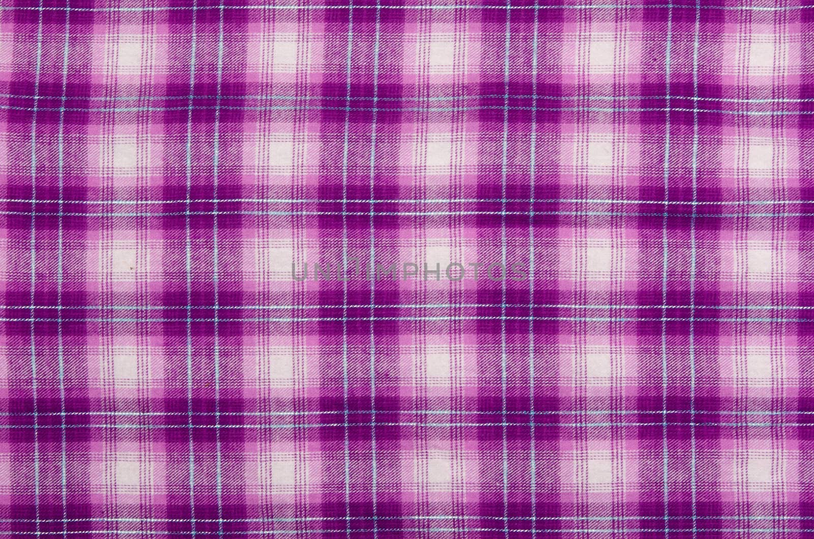 Purple cloth, checkered background.