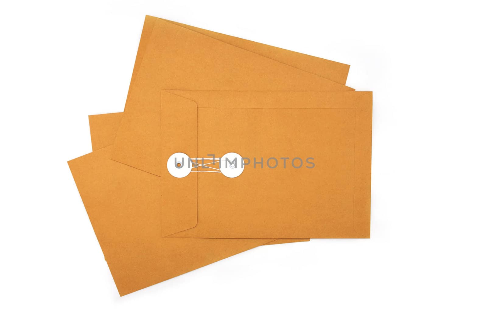 Blank business brown paper envelope on isolated
