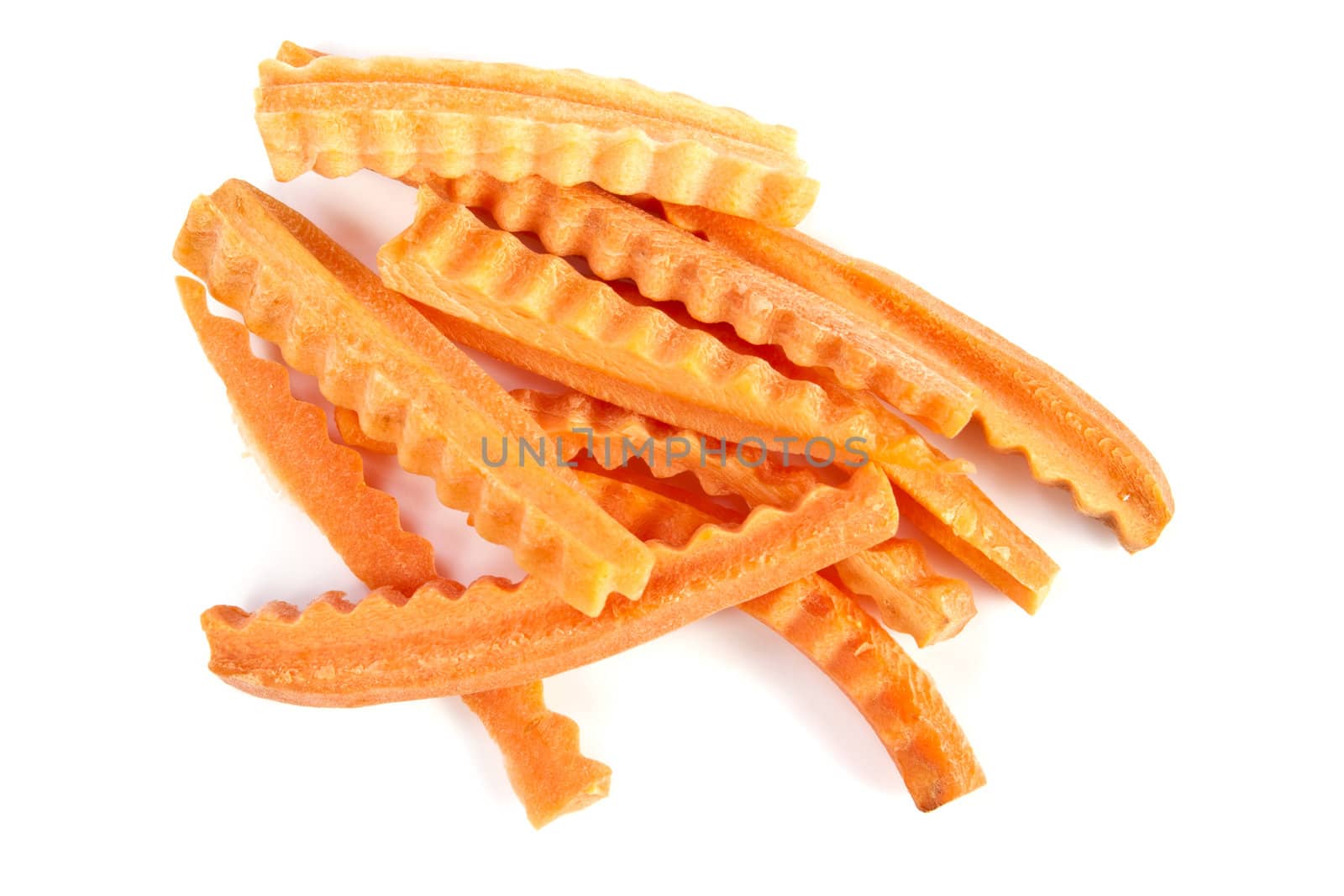 Portion of carrots, spiced carrot Long slices