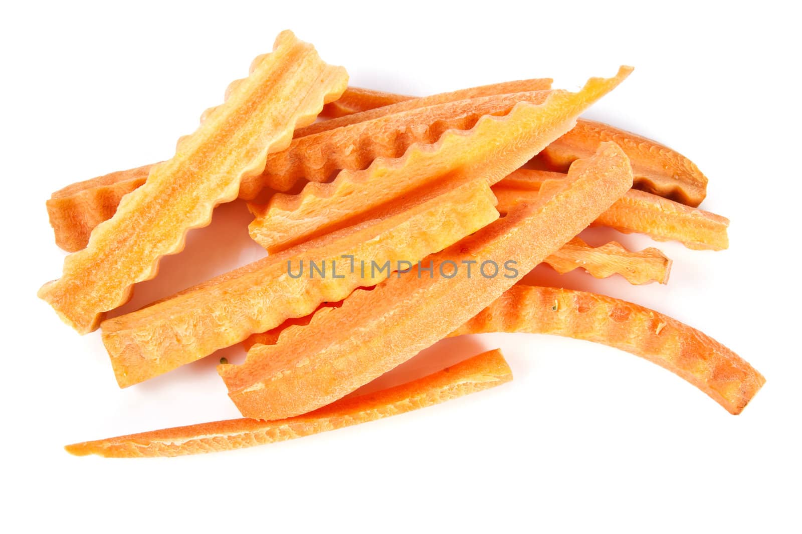 Portion of carrots, spiced carrot Long slices