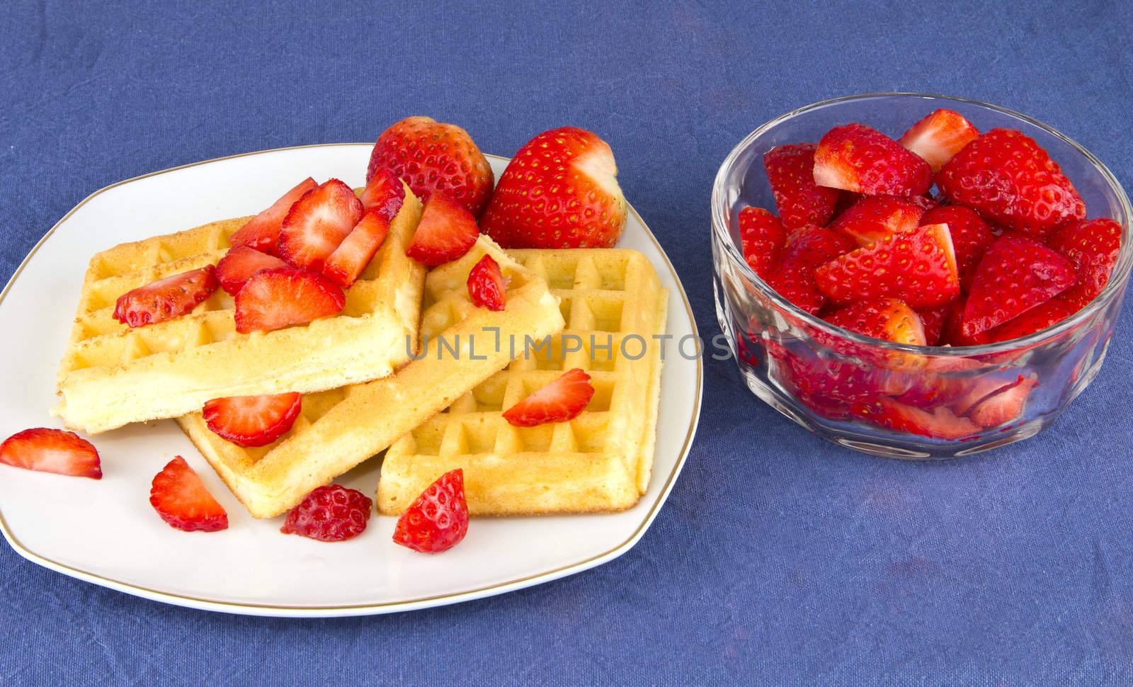 strawberry and waffle