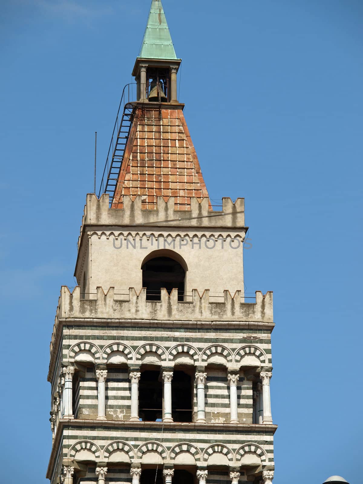 Tower of cathedral St Zeno's - Pistoia Tuscany