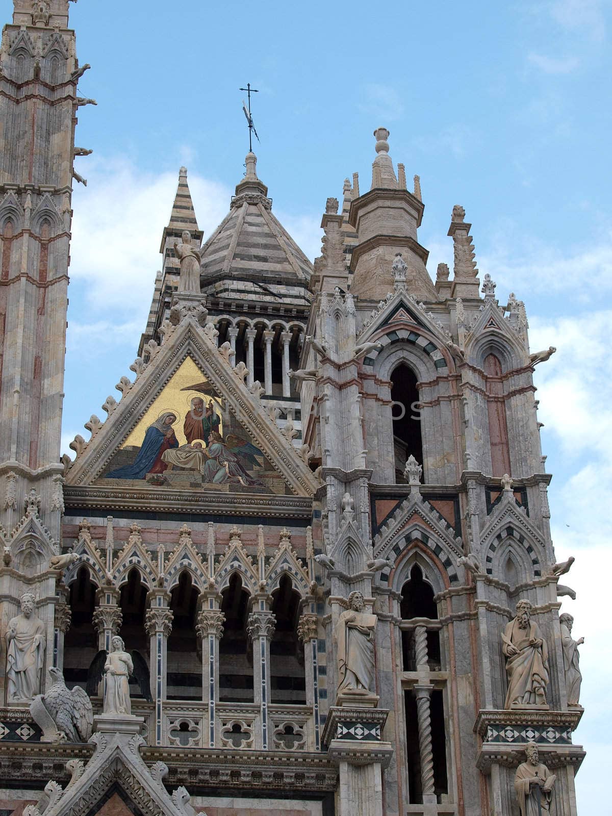 Siena - Duomo, Details of the western facade