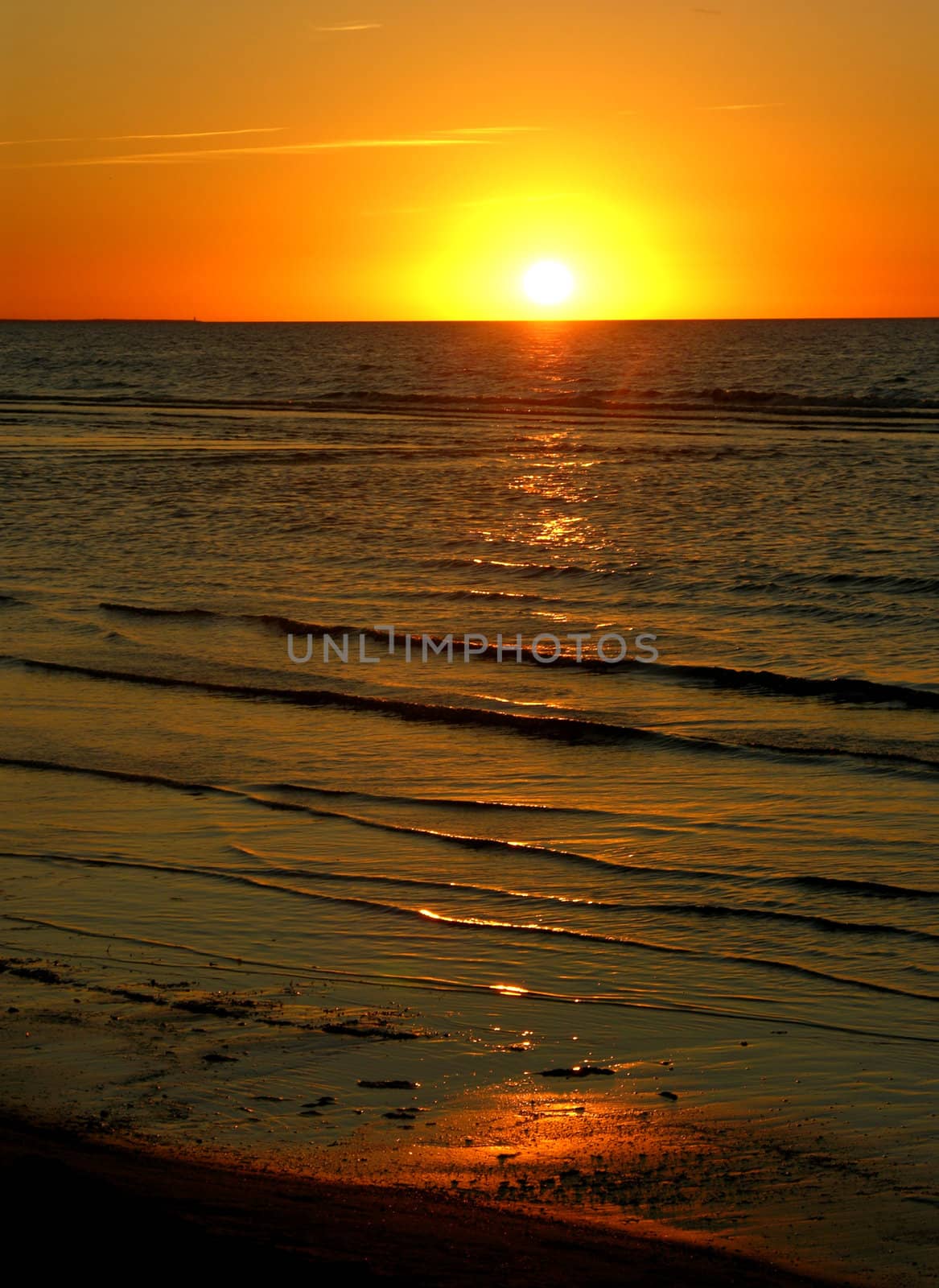 Sunset Baltic Ocean Jurmula Latvia by bill_perry