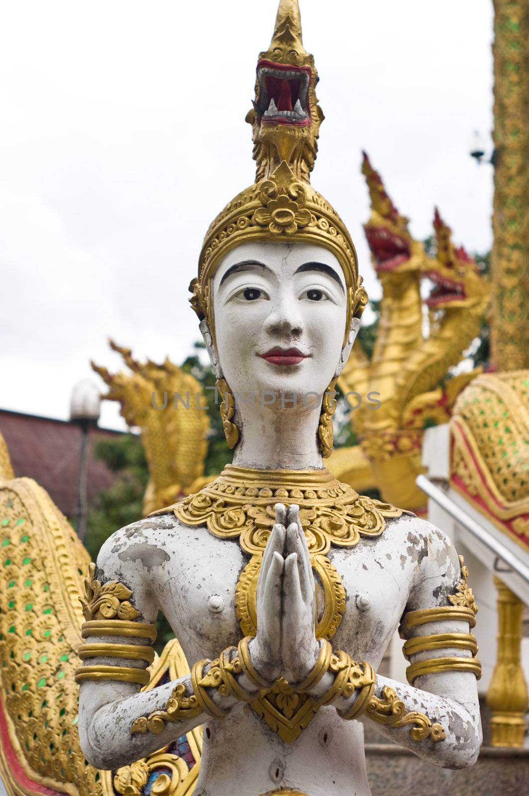 Dragon angle idol in Buddhism temple by pixbox77