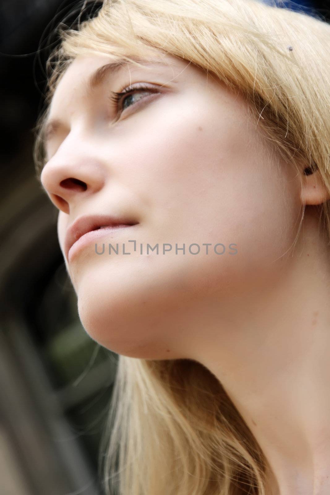 Portrait of a tranquil young woman.