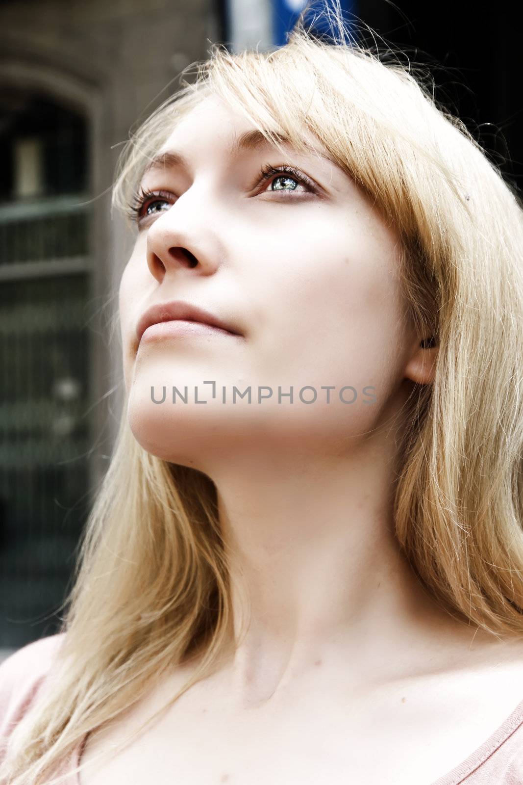 Portrait of a tranquil young woman.