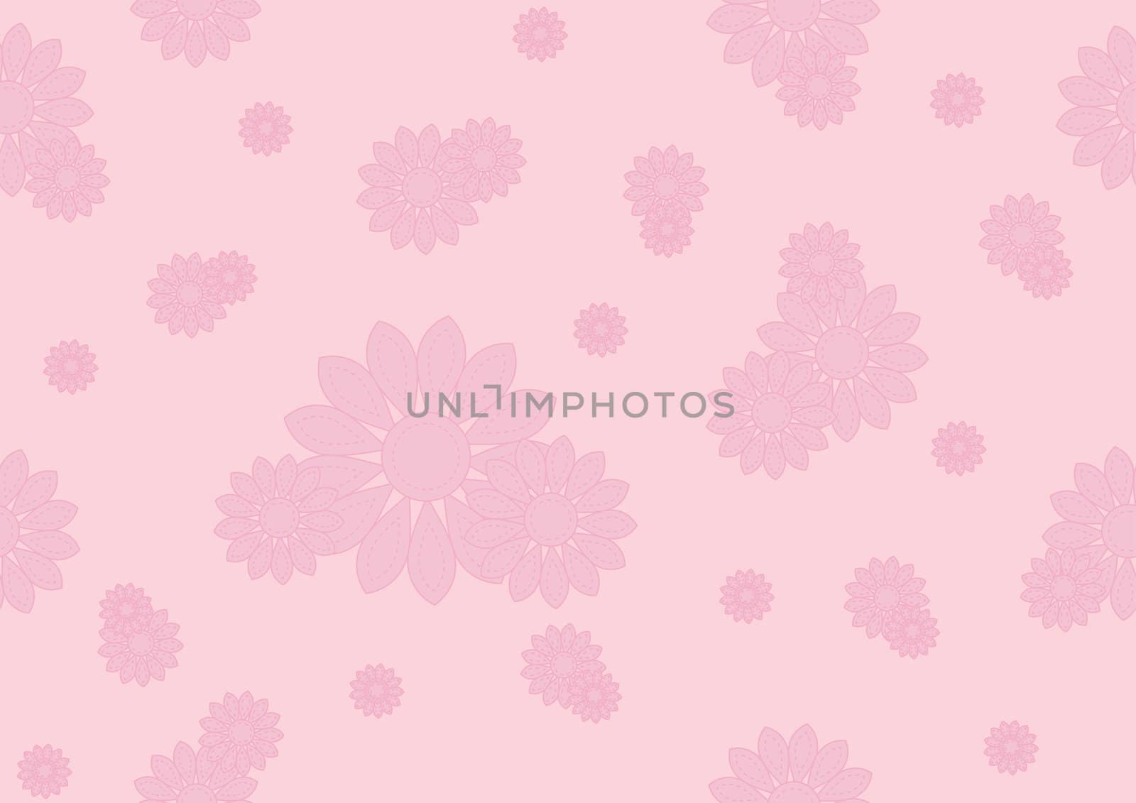 Seamless pink floral on a pink background vector illustration