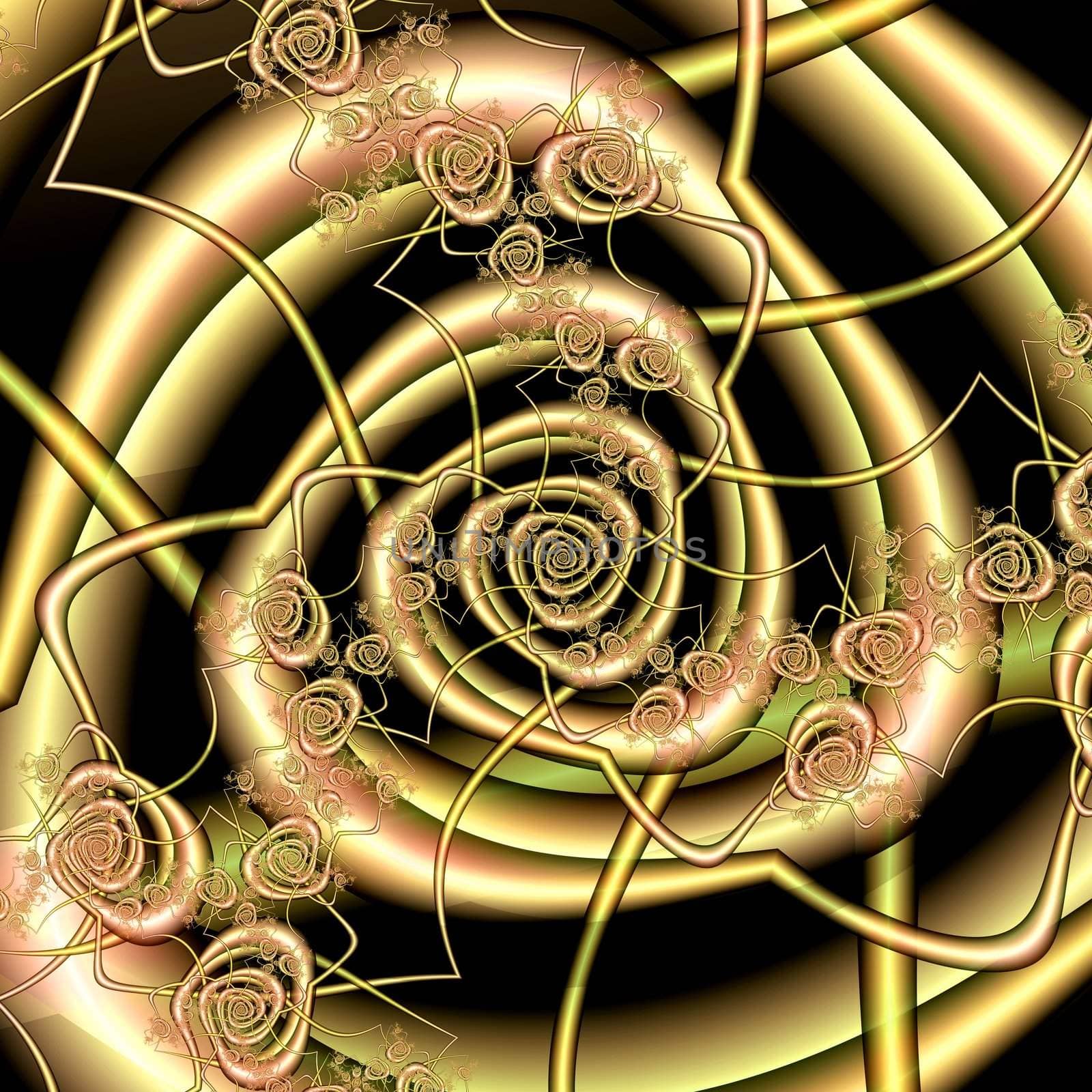 3d Illustration. Abstract pattern of a spiral form.