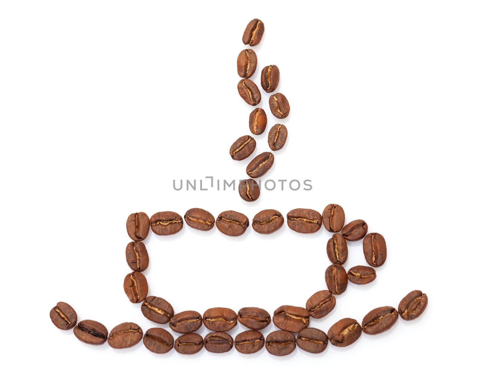 cup made ​​from coffee beans by Discovod
