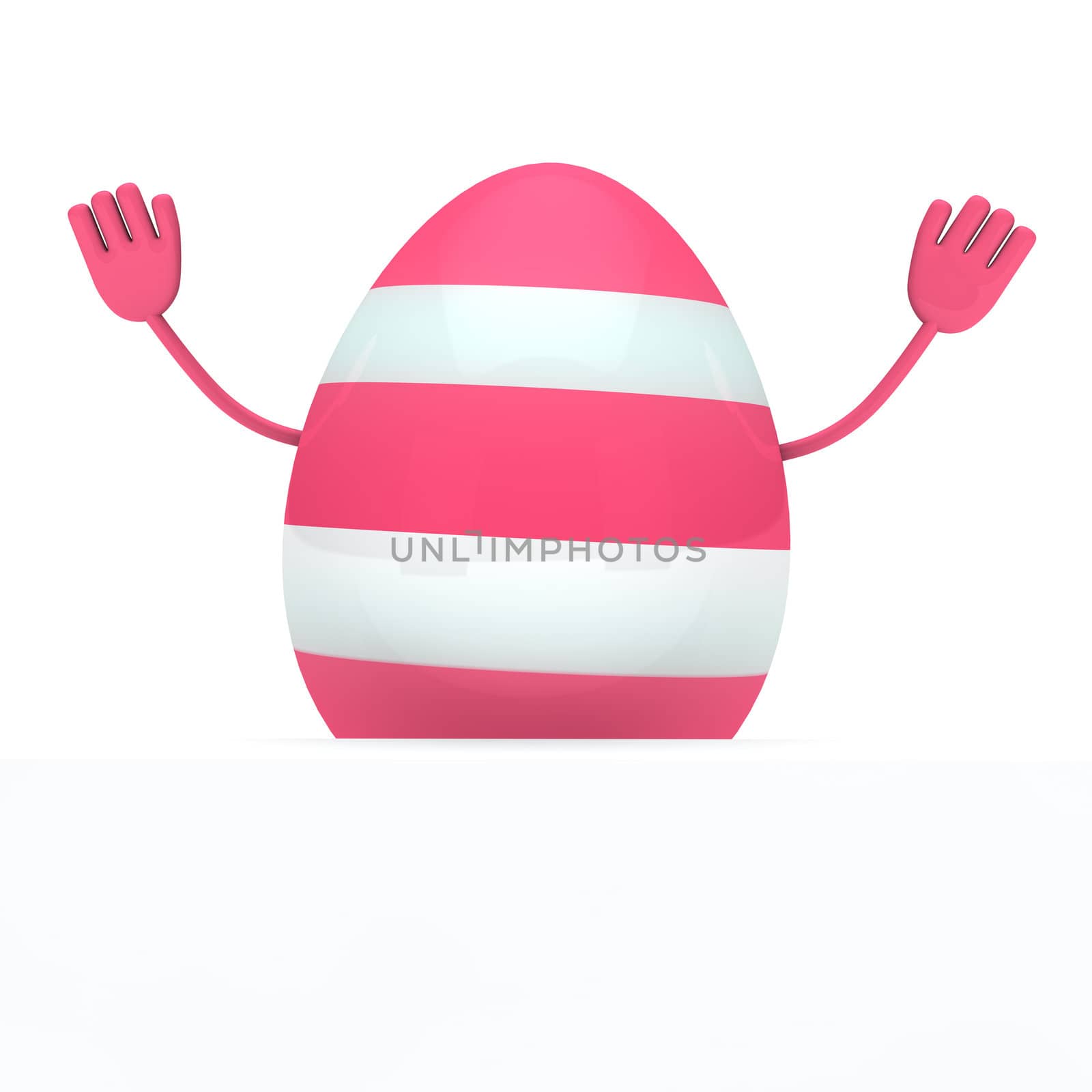 one colorful easter egg with streak wave go