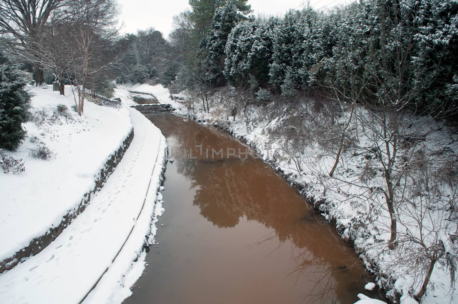 winter scene on the creek by digidreamgrafix