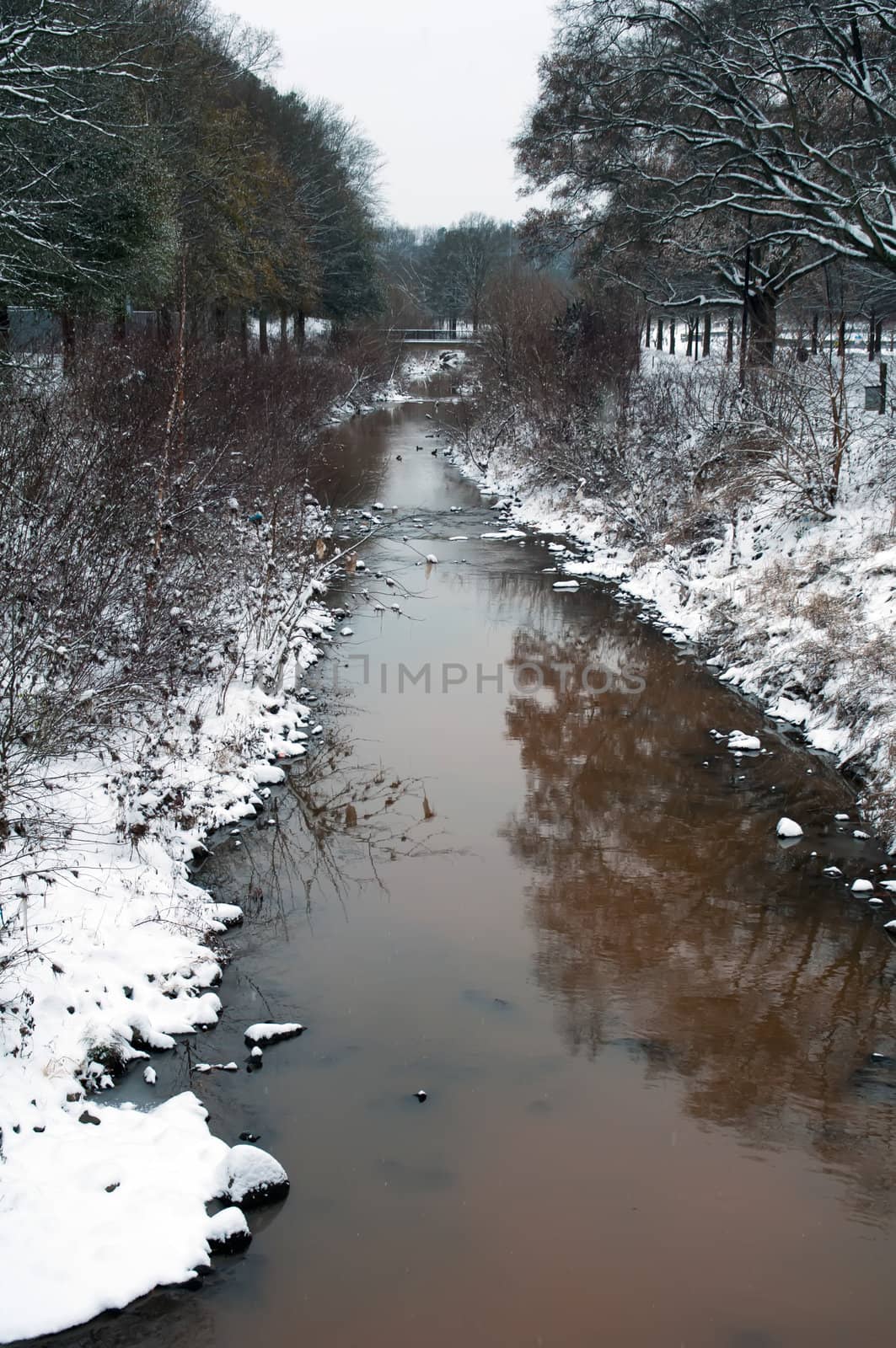 winter scene on the creek by digidreamgrafix