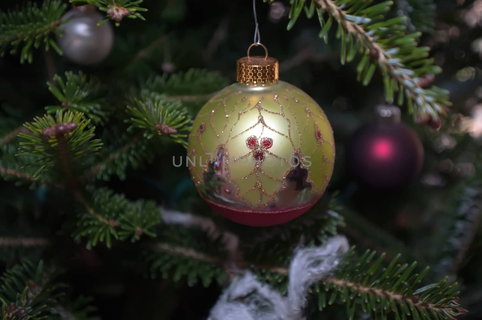 christmas toy decoration on christmas tree