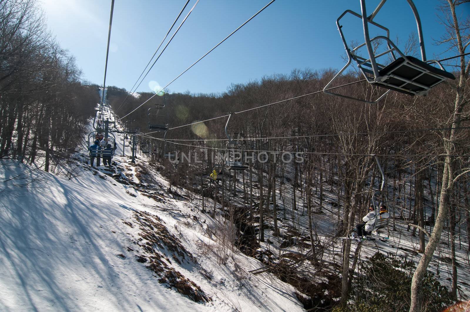 blue ridge mountains landscape in snow by digidreamgrafix