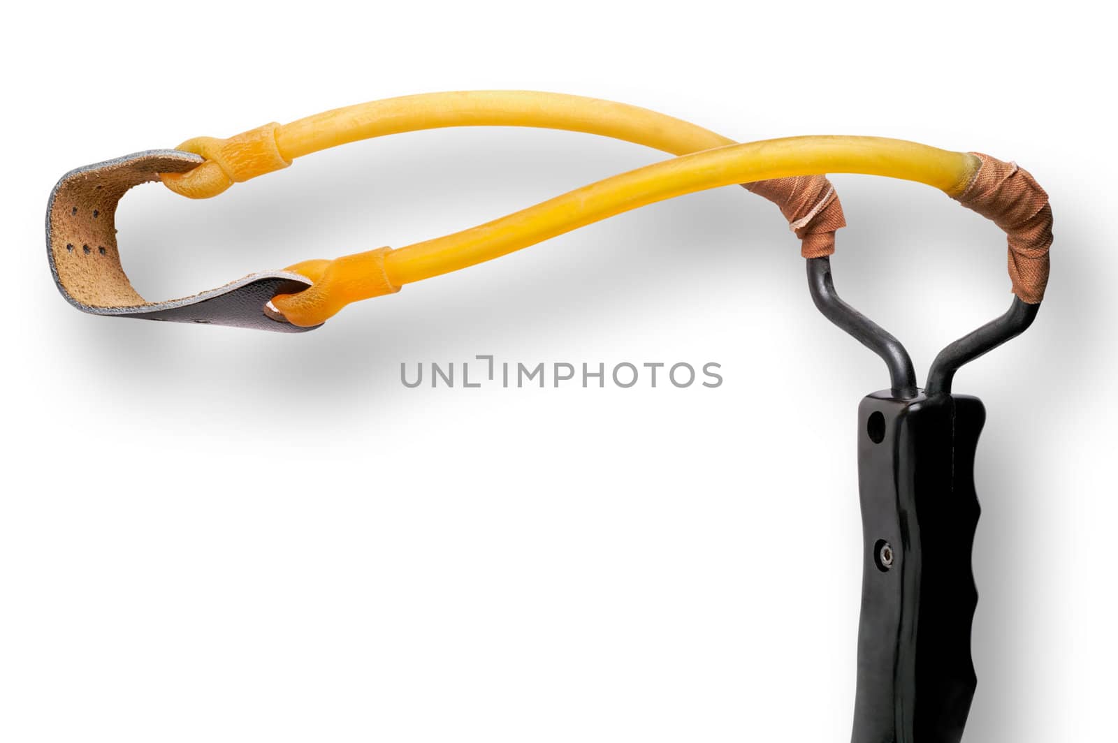 Slingshot closeup with clipping path