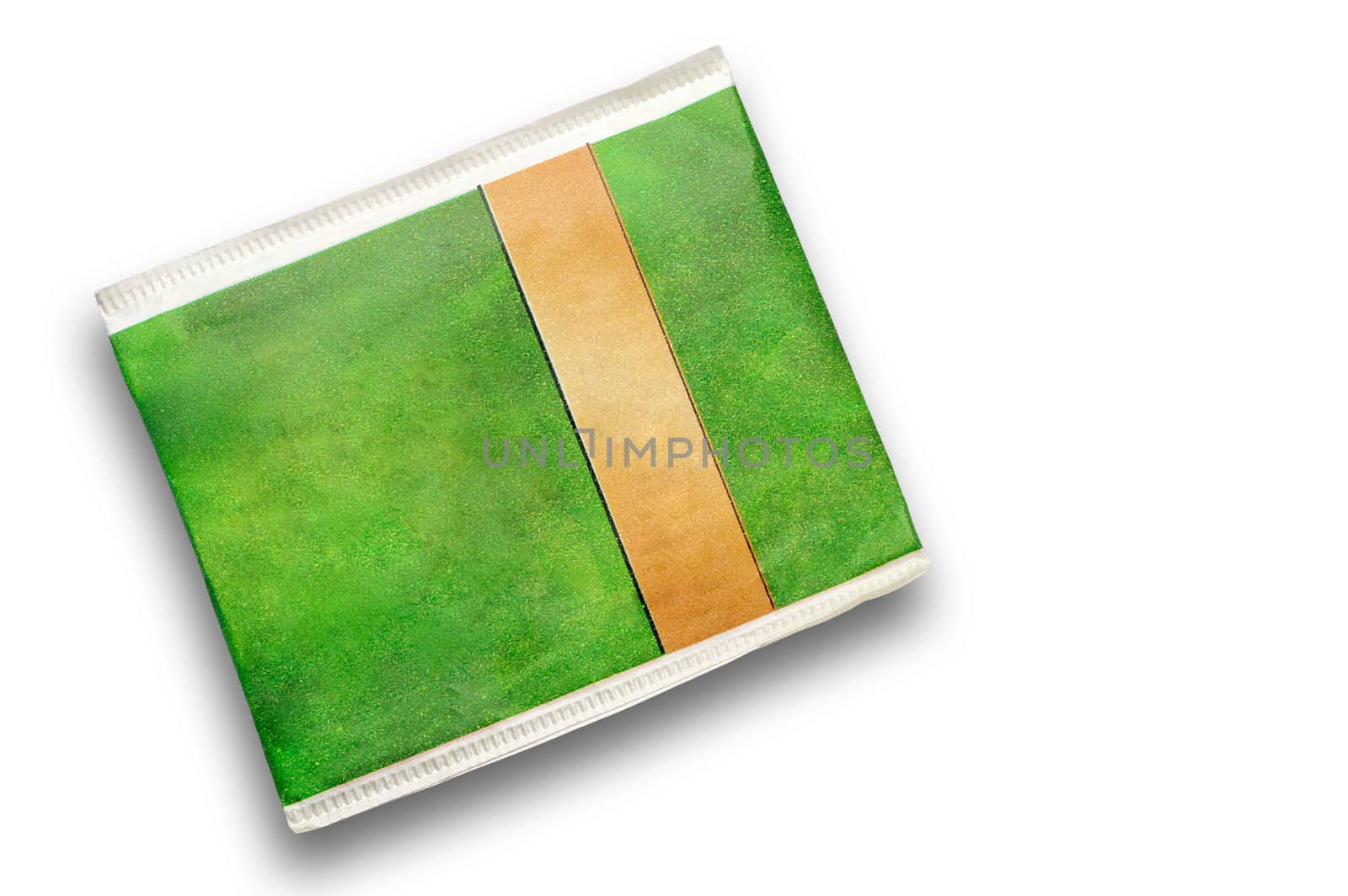 Tea bag blank envelope with clipping path