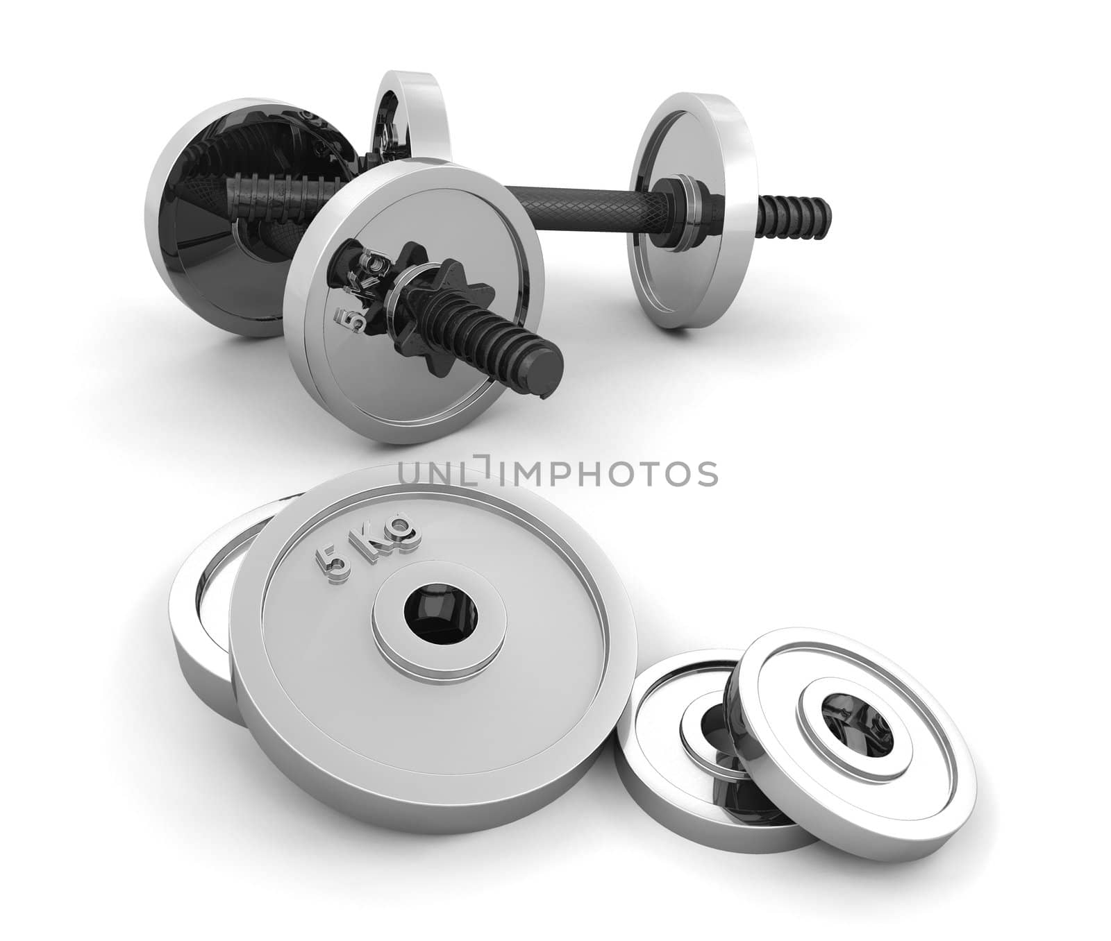 3D render of weights