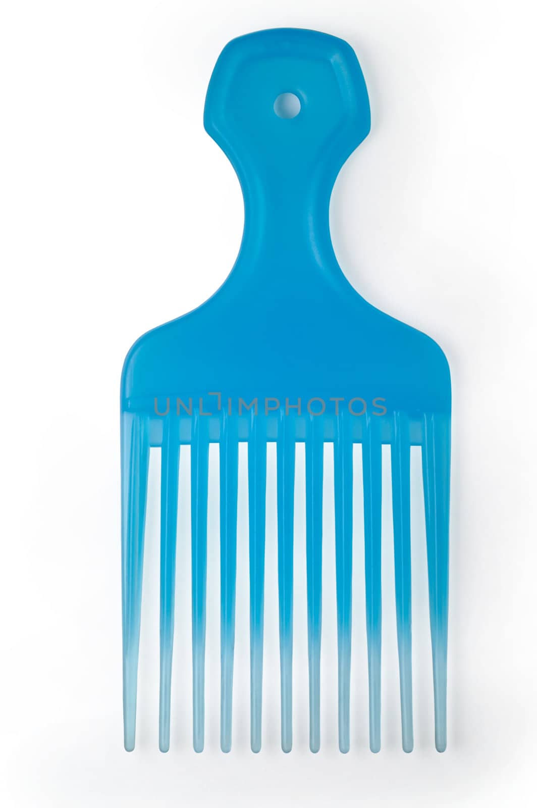 Translucent comb isolated with clipping path