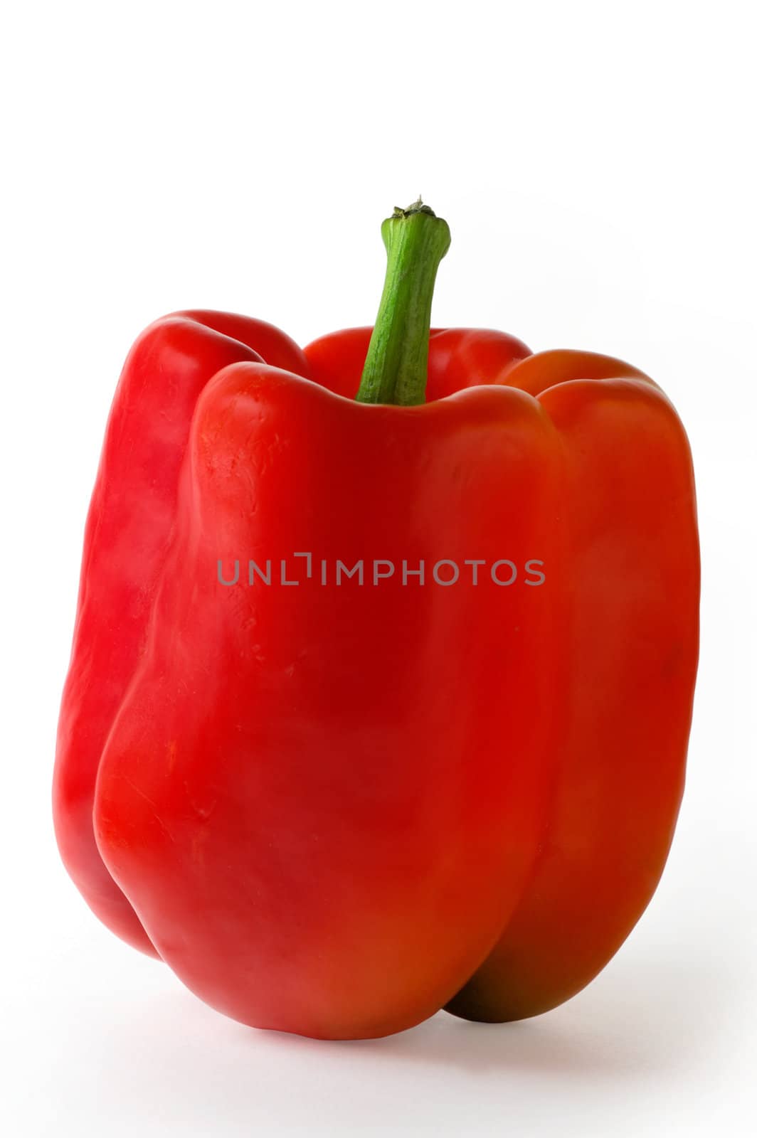 Red sweet pepper with clipping path