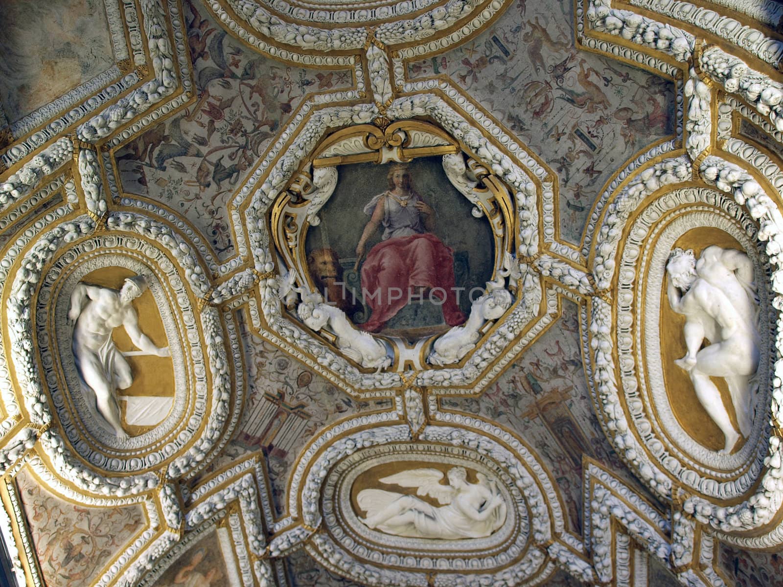 Picture of a decorated Ceilings in the Doge's Palace - Venice