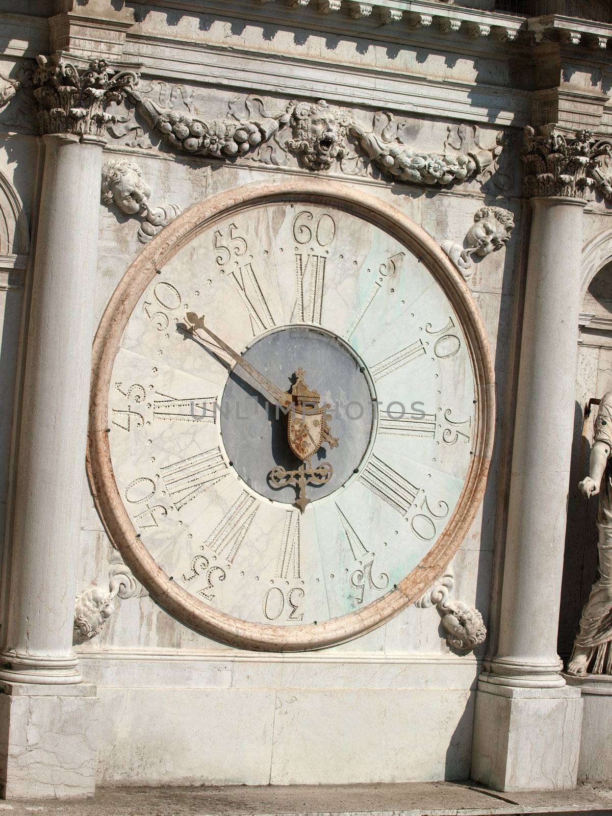 Wealth of architectural details in the Doges' Palace in Venice