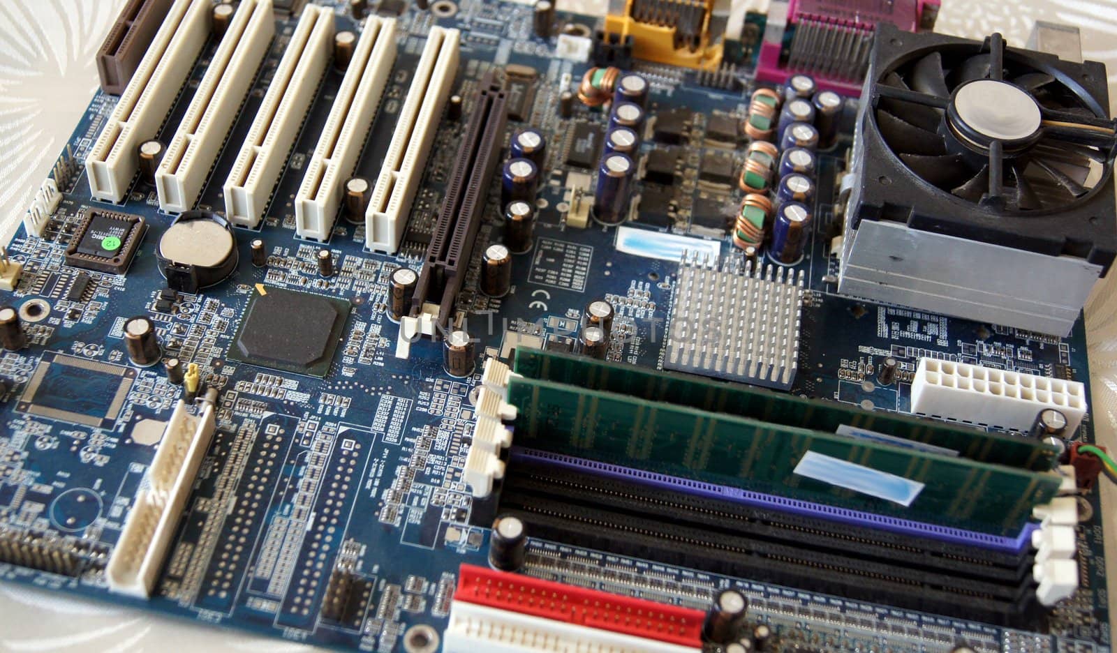 Computer motherboard like part of town