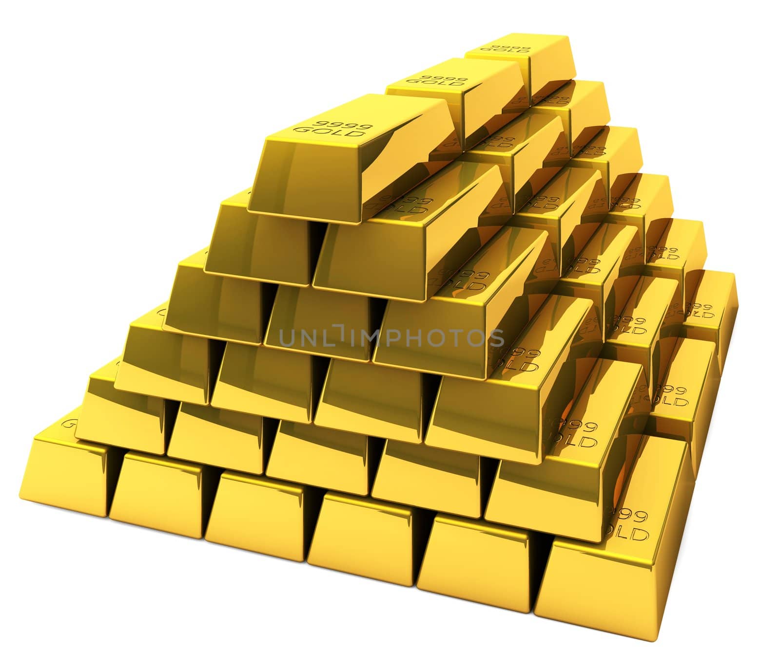 Bunch of gold bars by 3DAgentur