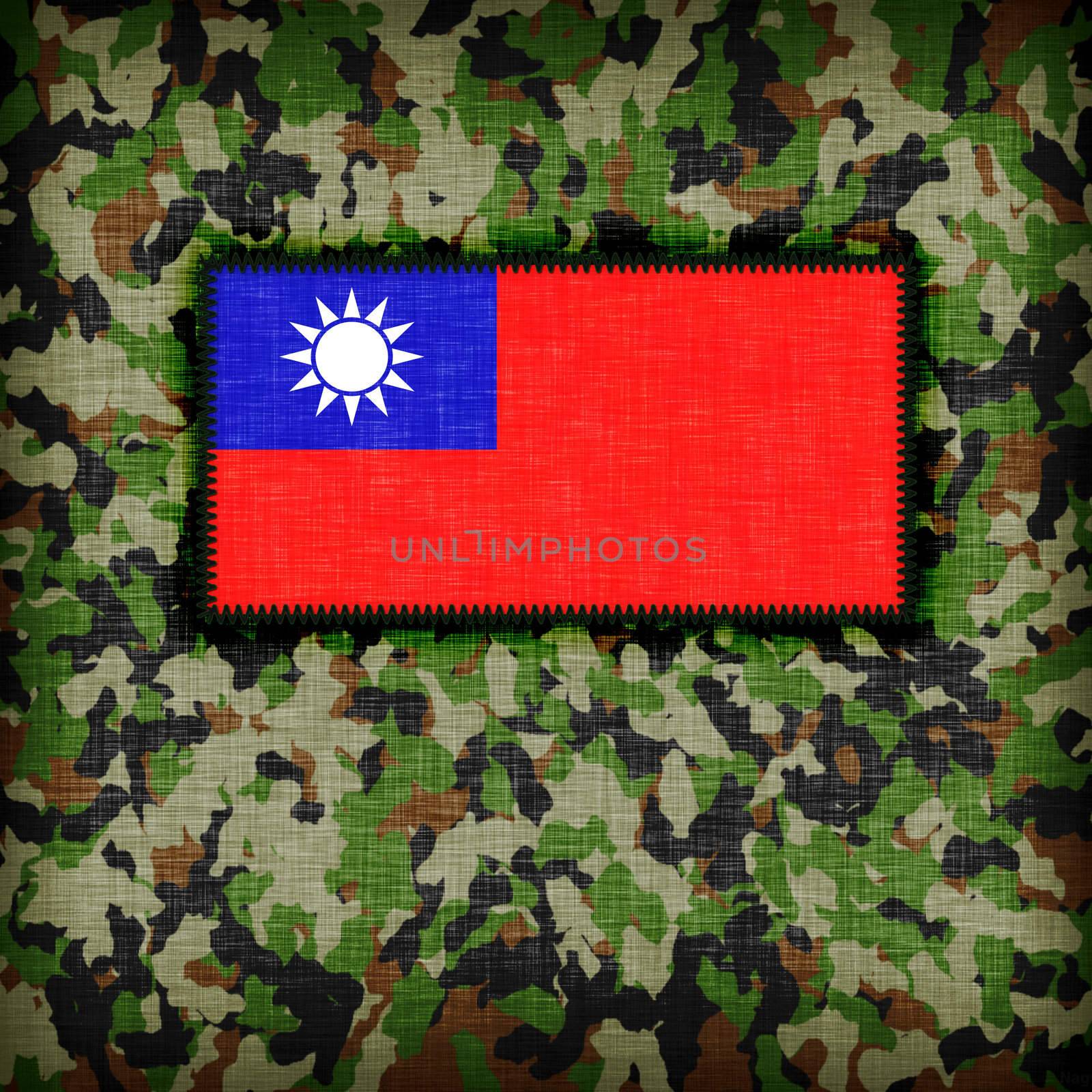 Amy camouflage uniform with flag on it, Republic of China