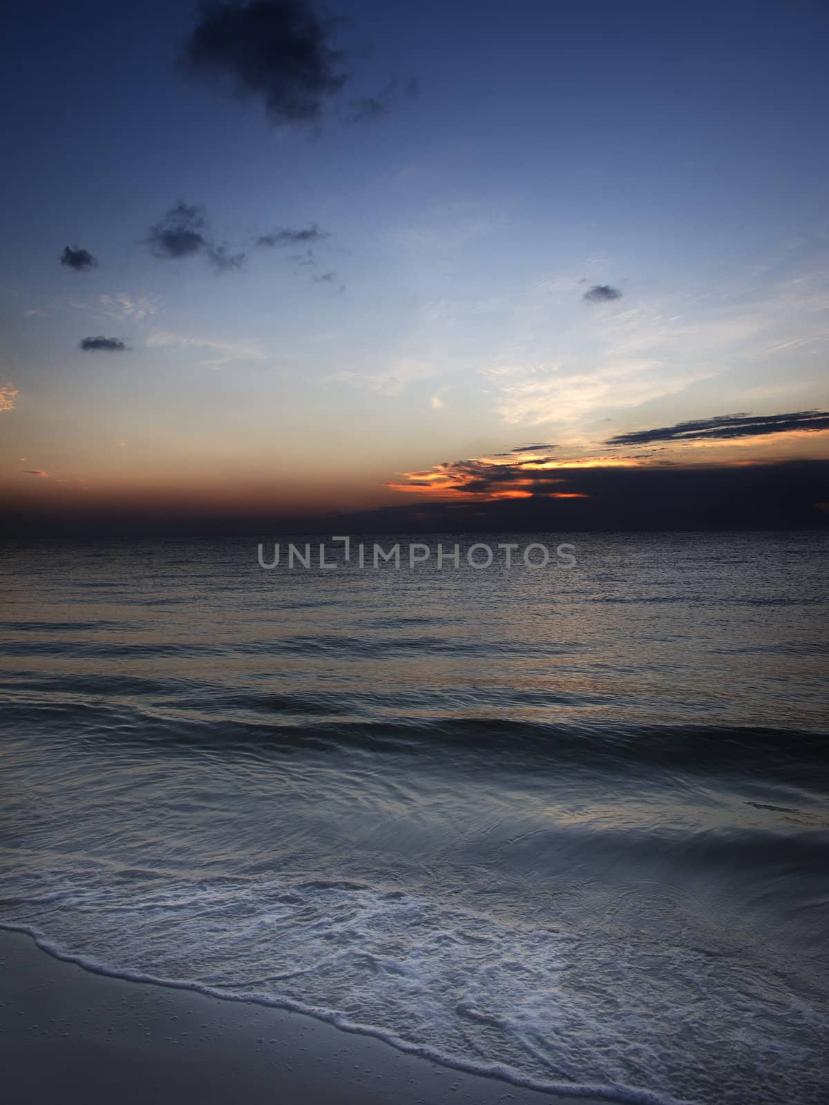 Sunrise over an atlantic beach